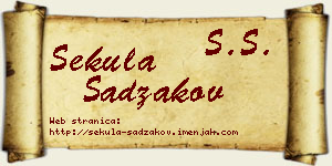 Sekula Sadžakov vizit kartica